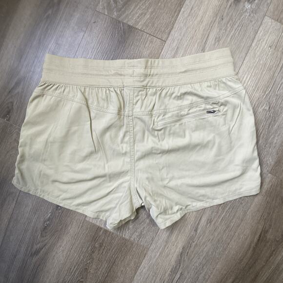 North Face Shorts Women Sz L Brown Tan Pockets Drawstring Waist - Picture 2 of 12